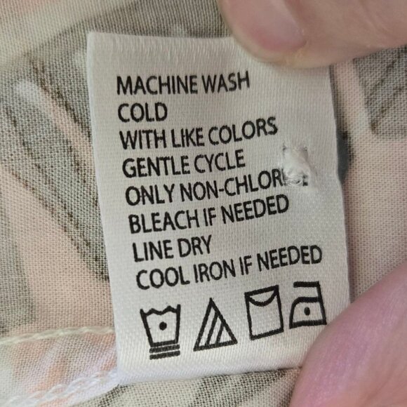 Free Planet Mens Tropical Leaf Hawaiian Short Sleeve Pink/Green Large - Picture 10 of 11